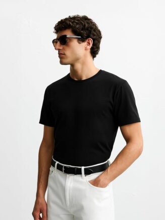 GrphX Men's Regular Fit T-Shirt – Soft Cotton Half Sleeve Casual Solid Tee