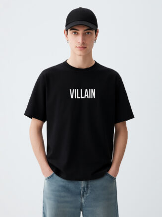 GrphX Oversized Cotton T-Shirt - "Not the Hero" Oversized Graphic Cotton T-Shirt – Villain Edition