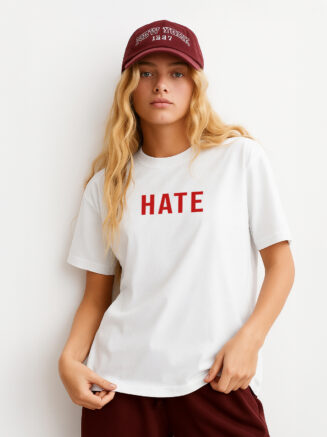 GrphX Oversized Cotton T-Shirt - "Stand Against Hate" Oversized Graphic T-Shirt (100% Cotton)