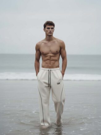 White Oversized Terry Lower – 350 GSM Heavyweight Comfort Fit